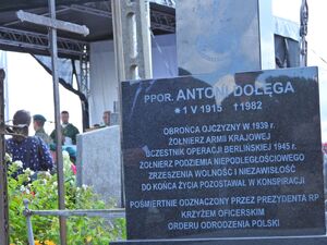 Uroczystości poświęcenia nagrobka chor. Antoniego Dołęgi, żołnierza podziemia antykomunistycznego – 11 sierpnia 2019