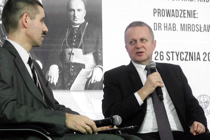 Dyskusja o książce „Kościół i państwo na Kresach Południowo-Wschodnich II Rzeczypospolitej” – 26 stycznia 2022. Fot. Sławek Kasper (IPN)