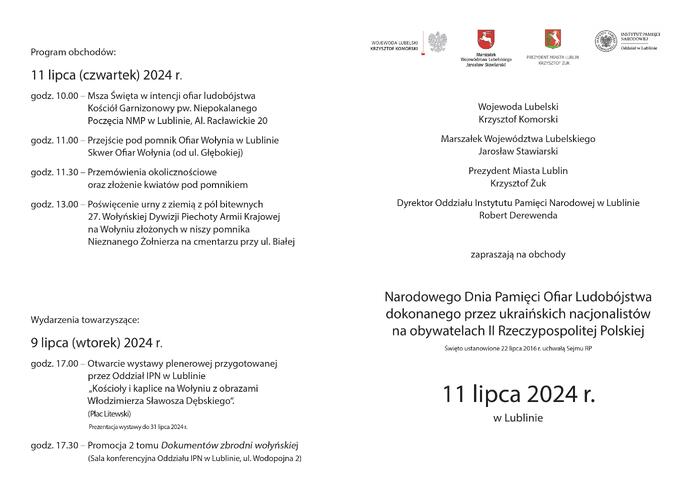 Obchody 11 lipca 2024 r PROGRAM
