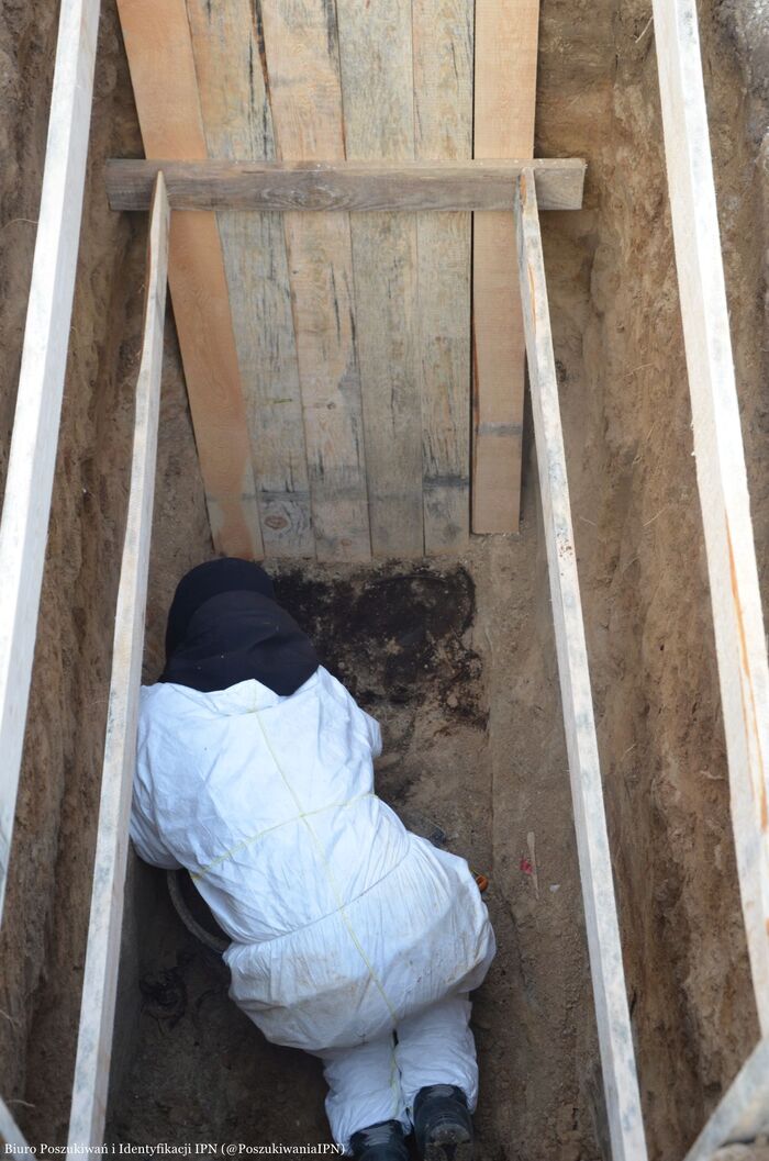 Kolejny etap prac poszukiwawczych na terenie Cmentarza Rzymskokatolickiego w Lublinie – 4–8 listopada 2024. Fot. Łukasz Pasztaleniec (OBPiI IPN w Lublinie)