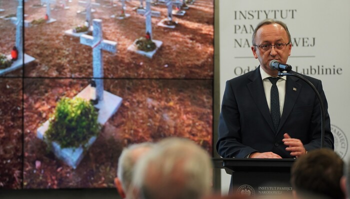 Dyskusja o „Dokumentach zbrodni wołyńskiej”. Na zdj. dr hab. Karol Polejowski, zastępca prezesa IPN – Lublin, 29 listopada 2024. Fot. Dominik Borek (IPN)