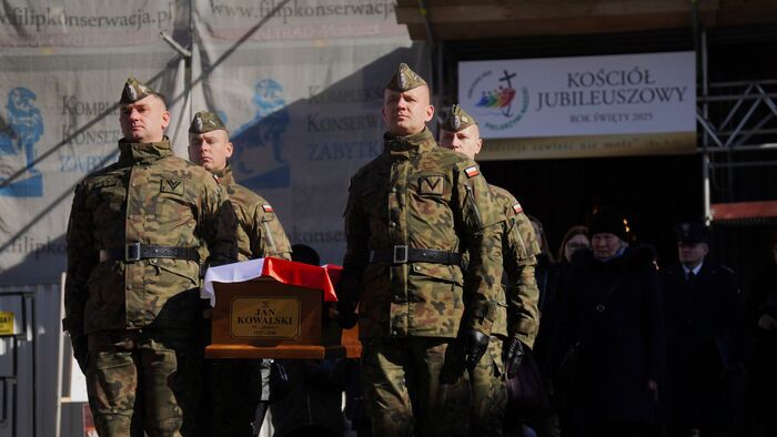 Uroczystości pogrzebowe Jana Kowalskiego ps. „Bystry” - Lubartów, 4 marca 2025 r. fot. D.Borek (IPN Lublin)