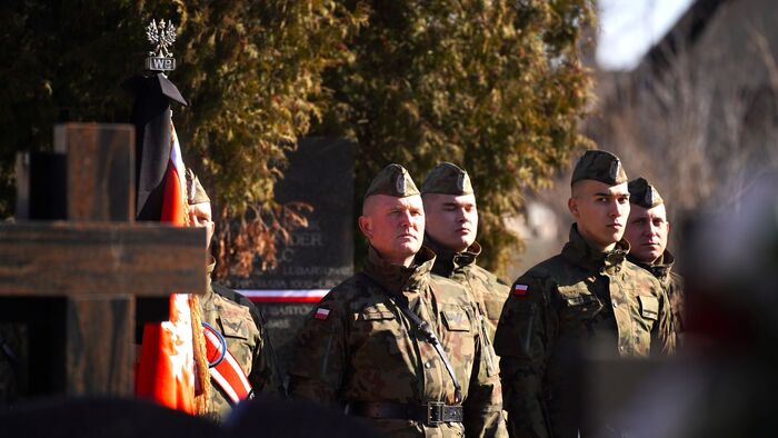 Uroczystości pogrzebowe Jana Kowalskiego ps. „Bystry” - Lubartów, 4 marca 2025 r. fot. D.Borek (IPN Lublin)