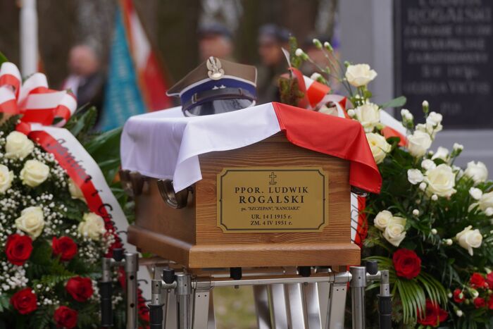 Uroczystości pogrzebowe śp. ppor. Ludwika Rogalskiego ps. "Szczepan", "Kanciarz"  - Zawalów-Kolonia, Radecznica, 14 marca 2025 r., fot. D.Borek (IPN Lublin)
