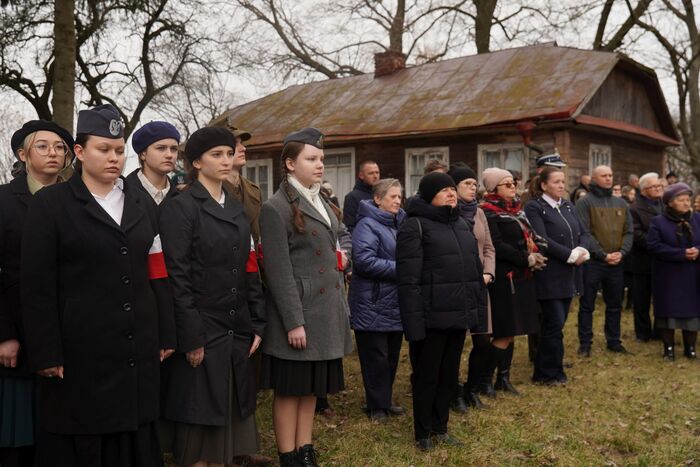 Uroczystości pogrzebowe śp. ppor. Ludwika Rogalskiego ps. "Szczepan", "Kanciarz"  - Zawalów-Kolonia, Radecznica, 14 marca 2025 r., fot. D.Borek (IPN Lublin)