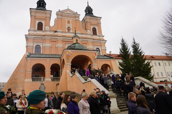 Uroczystości pogrzebowe śp. ppor. Ludwika Rogalskiego ps. "Szczepan", "Kanciarz"  - Zawalów-Kolonia, Radecznica, 14 marca 2025 r., fot. D.Borek (IPN Lublin)