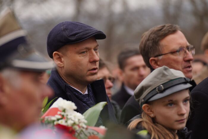 Uroczystości pogrzebowe śp. ppor. Ludwika Rogalskiego ps. "Szczepan", "Kanciarz"  - Zawalów-Kolonia, Radecznica, 14 marca 2025 r., fot. D.Borek (IPN Lublin)