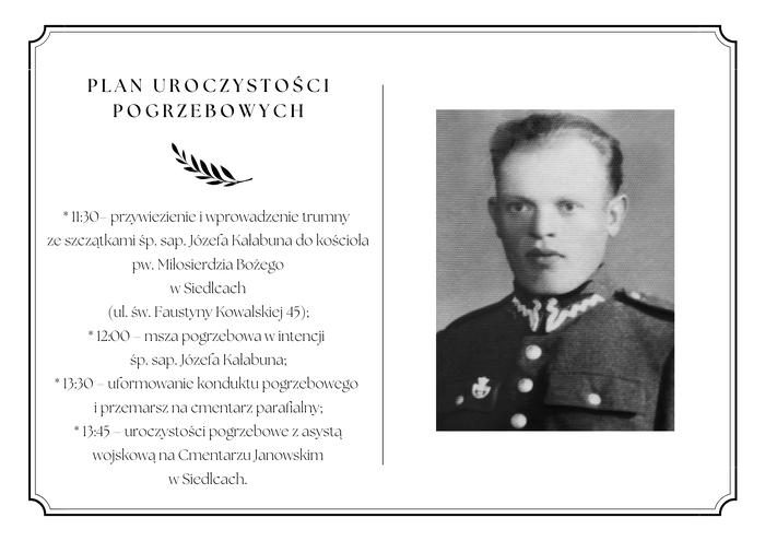 Uroczystości pogrzebowe śp. sapera Józefa Kałabuna – Siedlce, 23 kwietnia 2025 r.