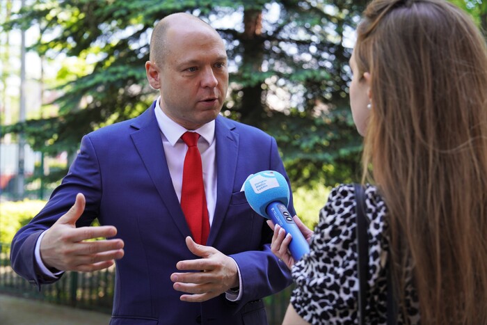 Prezentacja wystawy IPN „Gaude Mater Polonia. Jan Paweł II w Ojczyźnie. 2–10 czerwca 1979”. Lublin, 21 maja 2025 r., fot. D.Borek (IPN Lublin)