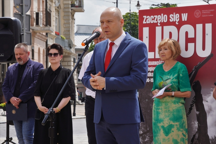 Otwarcie wystawy IPN pt. „Zaczęło się w Lipcu. »Solidarność« Regionu Środkowo-Wschodniego 1980-1989” - Lublin, 8 lipca 2025, fot. Dominik Borek (IPN Lublin)