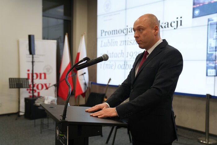 Promocja publikacji IPN „Lublin zniszczony w latach 1939–1944 i (nie)odbudowany” - Lublin, 1 grudnia 2025, fot. Dominik Borek (IPN Lublin)