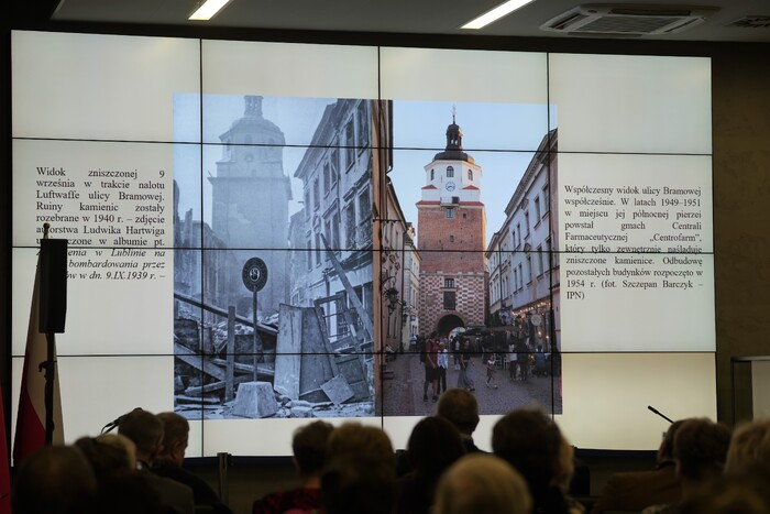 Promocja publikacji IPN „Lublin zniszczony w latach 1939–1944 i (nie)odbudowany” - Lublin, 1 grudnia 2025, fot. Dominik Borek (IPN Lublin)