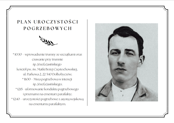 Plan uroczystości pogrzebowej