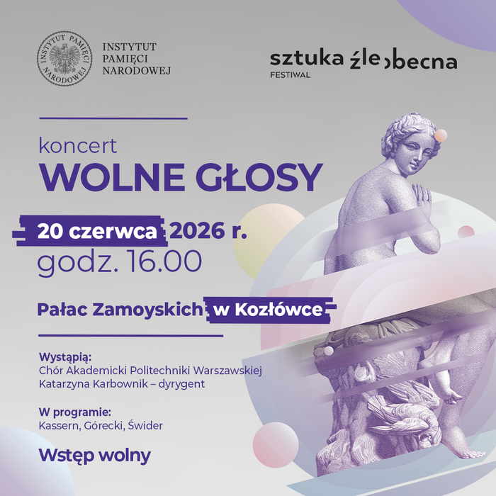 Koncert WOLNE GŁOSY w ramach festiwalu Sztuka Źle Obecna - Kozłówka, 20 czerwca 2026