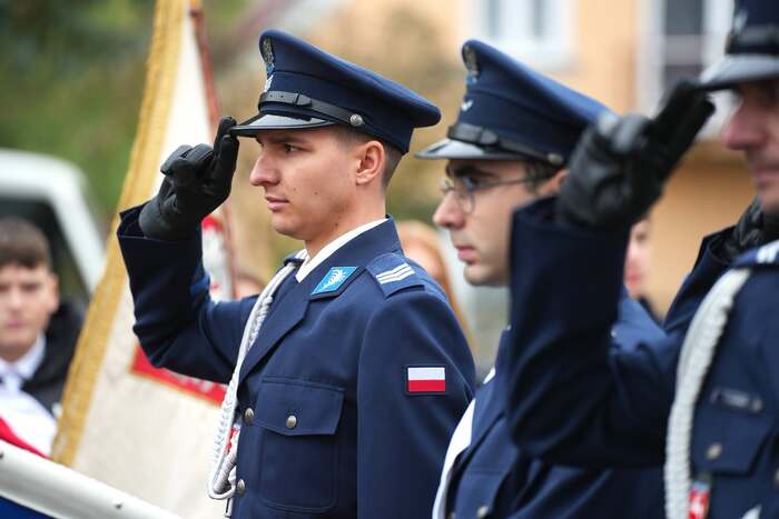 Uroczystości pogrzebowe dwóch nieznanych z nazwiska funkcjonariuszy Polskiej Policji Państwowej - Kryłów, 20 października 2026, fot. Dominik Borek (IPN Lublin)
