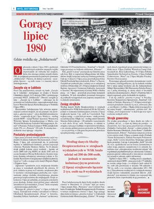 dodatek prasowy IPN, ipn lublin, lubelski lipiec 1980, przed sierpniem był lipiec, strajki, lublin, świdnik