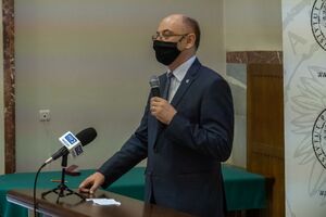 Słowo do zebranych wygłosił dr Mateusz Szpytma, zastępca prezesa IPN. Fot. Dawid Florczak/IPN Lublin