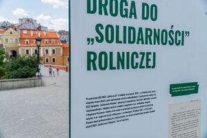 Panele wystawy „TU rodziła się »Solidarność« rolników”. Fot. Dawid Florczak/IPN Lublin