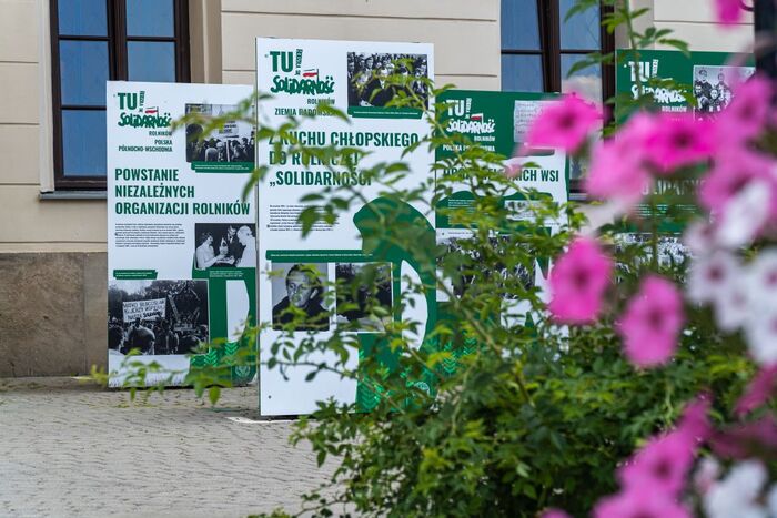 Panele wystawy „TU rodziła się »Solidarność« rolników”. Fot. Dawid Florczak/IPN Lublin