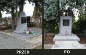 Upamiętnienie przed i po remoncie. Fot. Sylwia Kostyra/IPN Lublin