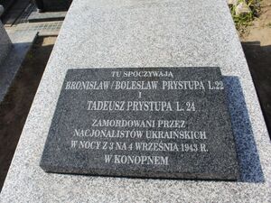 Inskrypcja na grobie. Fot. Sylwia Kostyra/IPN Lublin