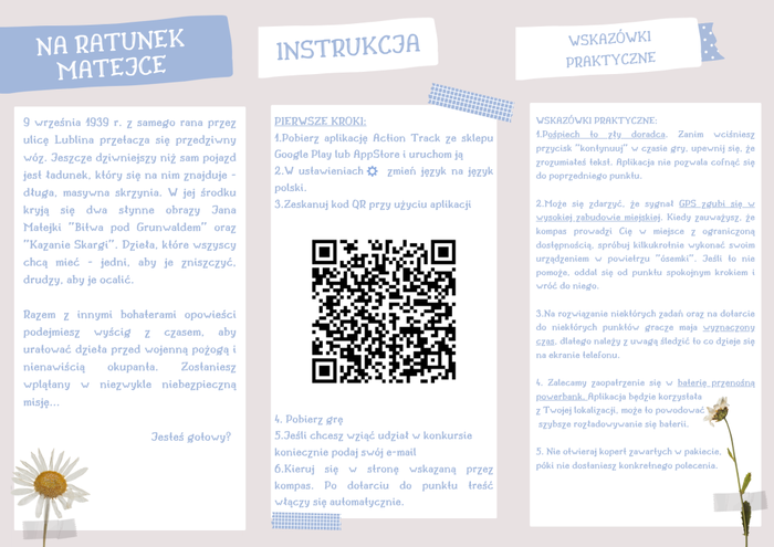 Mobilna gra terenowa „Na ratunek Matejce”: instrukcja