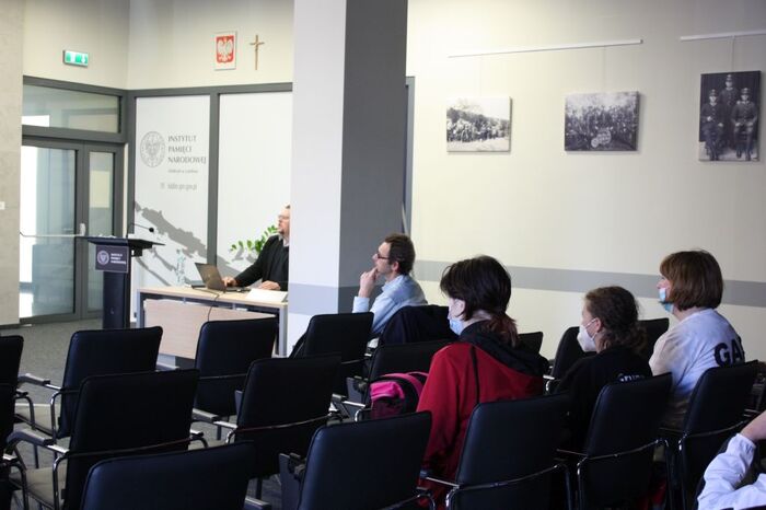 Wykład dla młodzieży „Walką i pracą. Polaków drogi do niepodległości”. Fot. Agnieszka Skura/IPN Lublin