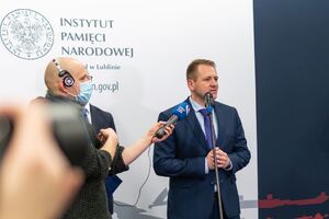 Na zdjęciu dyrektor IPN Lublin Mateusz Kotecki, który funkcję będzie pełnił do 9 stycznia 2022 r. Fot. Dawid Florczak/IPN Lublin