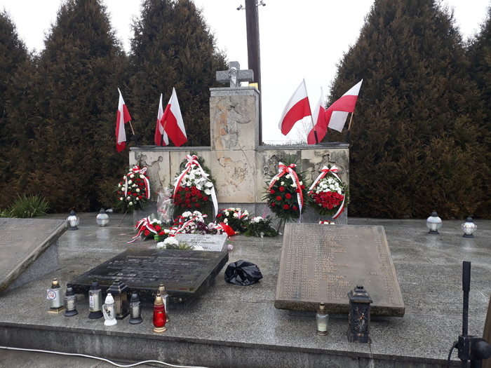 78. rocznica pacyfikacji polskich wsi w Lasach Janowskich – obchody upamiętniające - Borów, 2 lutego 2022. Fot. Jacek Rogala/IPN Lublin