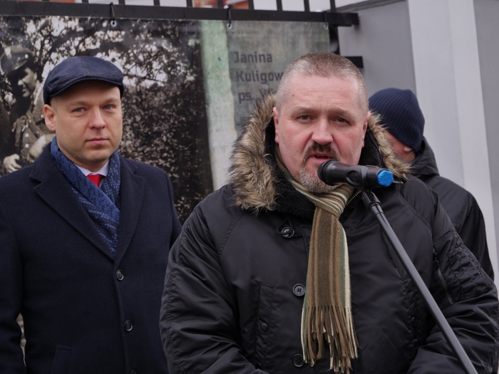 Grzegorz Makus (OBEN IPN Lublin) podczas otwarcia wystawy pt. „Kobiety Niezłomne” – Lublin, 8 marca 2022. Fot. Szczepan Barczyk/IPN Lublin