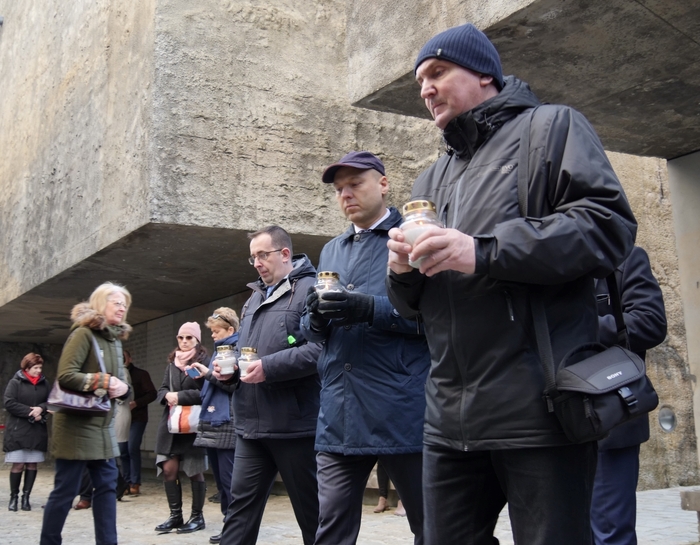 Ceremonia upamiętniająca ofiary akcji „Reinhardt” – Bełżec, 15 marca 2022 roku. Fot. Szczepan Barczyk/IPN Lublin