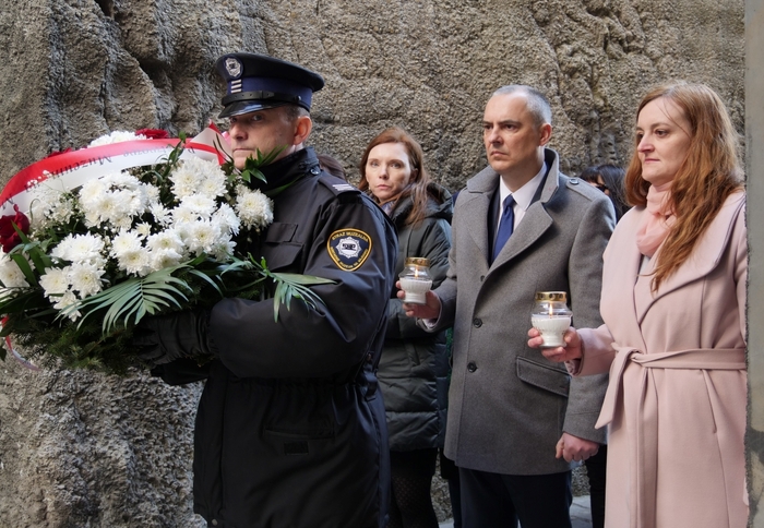 Ceremonia upamiętniająca ofiary akcji „Reinhardt” – Bełżec, 15 marca 2022 roku. Fot. Szczepan Barczyk/IPN Lublin