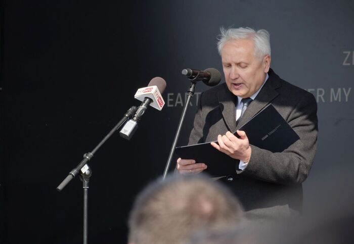 Ceremonia upamiętniająca ofiary akcji „Reinhardt” – Bełżec, 15 marca 2022 roku. Fot. Szczepan Barczyk/IPN Lublin