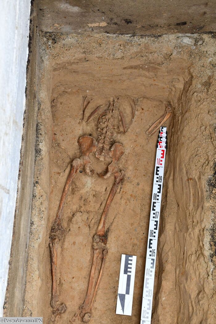 Szczątki trzech osób podjęte w trakcie prac IPN w Lublinie w dn. 3-5 kwietnia 2023