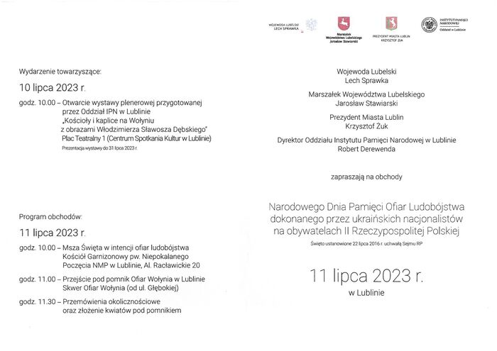 Program uroczystości