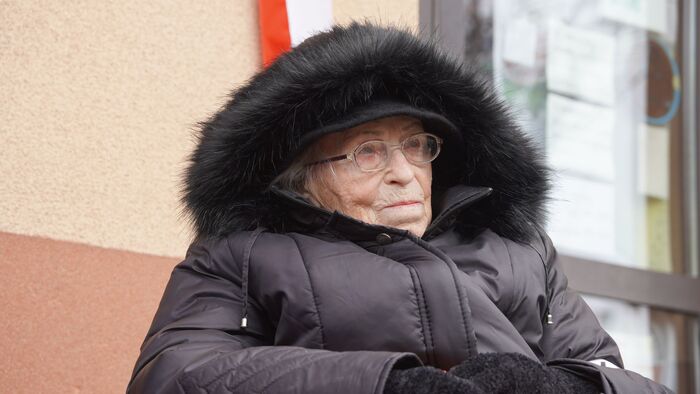 Odsłonięcie tablicy upamiętniającej rodzinę Jaroszów - Piaski, 5 grudnia 2023. Fot. A. Sadownik/IPN Lublin